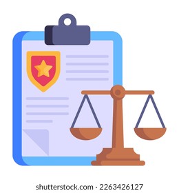 A trendy flat icon of police report, scalable facility 