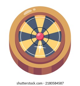 Trendy flache Ikone des Roulette-Rades