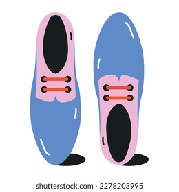 Trendy flat icon of shoes prank 