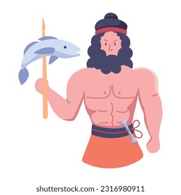 Icono plano de moda de la pesca de punta