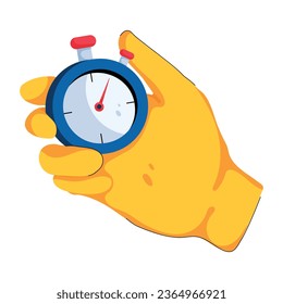 Trendy flat icon of a sports timer 