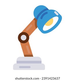 Trendy flat icon of a study lamp 