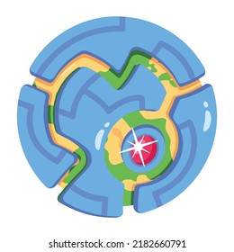 Trendy flat icon vector of fantasy orbit 