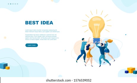 Trendy flat illustration. Best idea page concept. Template for your design works. Vector graphics.