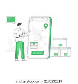 Trendy flat illustration of delivery location 

