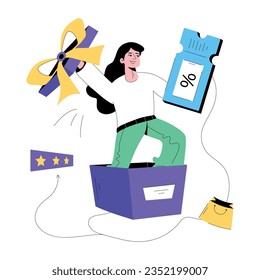 Trendy flache Illustration von Treuhandgeschenken 