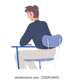 Trendy flat illustration of lunch break 
