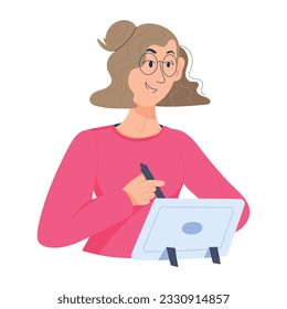 Trendy flat illustration of online work 