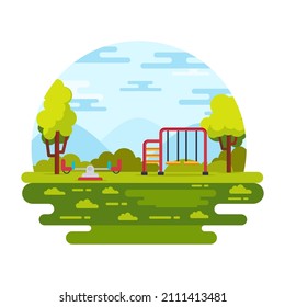 A trendy flat illustration of playground, editable vector 

