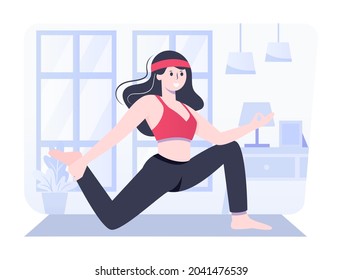 Trendy Flat Illustration Of Quad Stretch