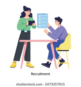 Trendy flat illustration of recruitment 