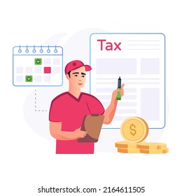 Ilustración plana y a la moda de la subvención 

