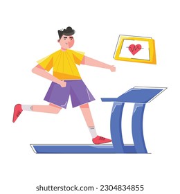 Trendy flache Illustration von Laufband 