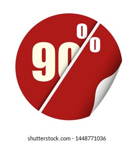 Trendy flat image with round sticker percent discount