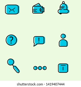 Trendy flat line icon pack for designers and developers. Icons for web design and development, programming, seo, app development, website maintenance vector