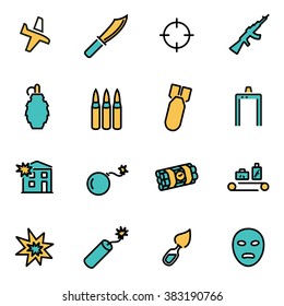 Trendy flat line icon pack for designers and developers.