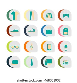 Trendy flat line icons pack for designers and developers. Vector line 