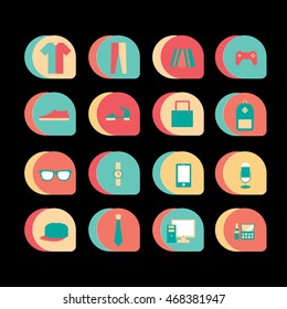 Trendy flat line icons pack for designers and developers. Vector line 