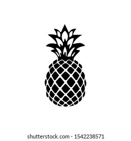 Diseño de icono de piña plana