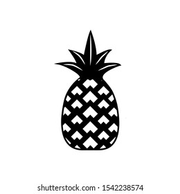 Trendy flat pineapple fruit icon design
