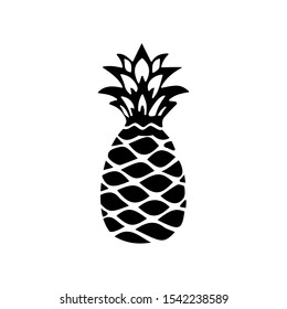 Trendy flat pineapple fruit icon design