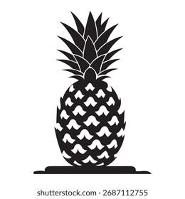 Trendy flat pineapple fruit line icon design  white background