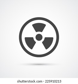 Trendy flat radiation warming icon. Vector illustration