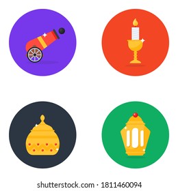 Paquete de iconos planos de moda 