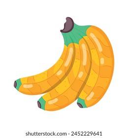 Trendy flat sticker of cavendish bananas