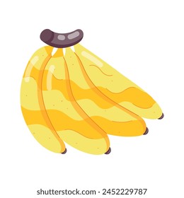 Trendy flat sticker of cavendish bananas