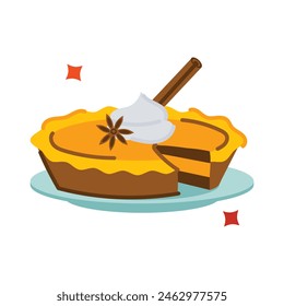 A trendy flat sticker of egg tart 