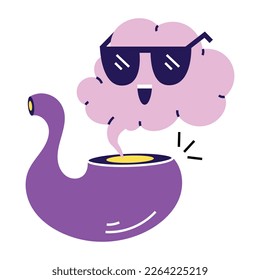 Una pegatina plana y de moda para fumar 