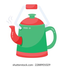 Pegatina plana y a la moda del hervidor de té 