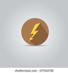 trendy flat style lightning bolt vector icon for web design