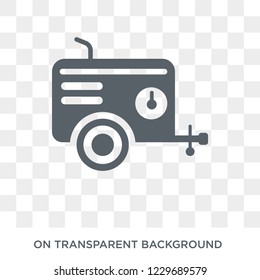  Trendy flat vector Air compressor icon on transparent background from Construction collection. High quality filled Air compressor symbol use for web and mobile