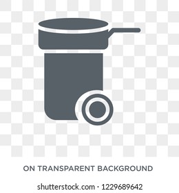 Trendy flat vector Bin icon on transparent background from Cleaning collection. High quality filled Bin symbol use for web and mobile