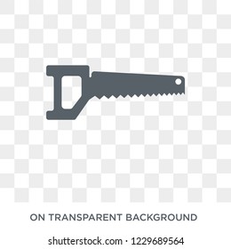 Trendy flat vector blade saw icon on transparent background from Construction collection. High quality filled blade saw symbol use for web and mobile