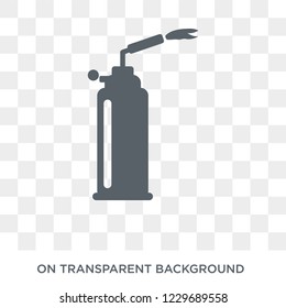 Trendy flat vector blowtorch icon on transparent background from Construction collection. High quality filled blowtorch symbol use for web and mobile