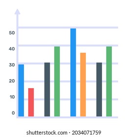 A trendy flat vector of business presentation 