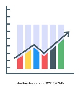 A trendy flat vector of business presentation 