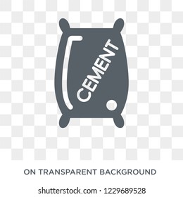 Trendy flat vector Cement icon on transparent background from Construction collection. High quality filled Cement symbol use for web and mobile