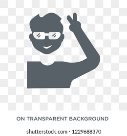 Trendy flat vector film star icon on transparent background from Cinema collection. High quality filled film star symbol use for web and mobile