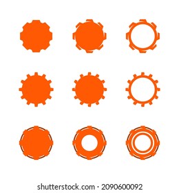 Vector plano de moda Gear sobre fondo blanco, ilustración vectorial puede ser usado para web y móvil
