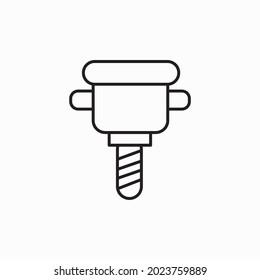 Trendy flat vector Hydraulic breaker icon on white background from Construction collection.