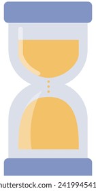 Trendy flat vector icon of hourglasses isolated on white background.
