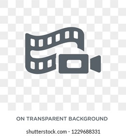 Trendy flat vector Movie Film icon on transparent background from Cinema collection. High quality filled Movie Film symbol use for web and mobile