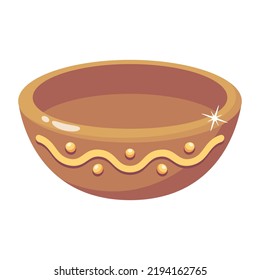 Trendy flat vector of mud bowl