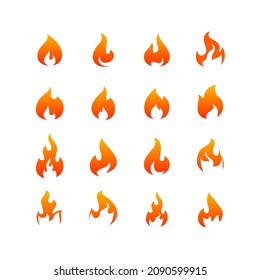 Trendy flat vector Red Fire on white background, vector illustration can be use for web and mobile