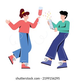 Trendy flat vector of referral marketing 