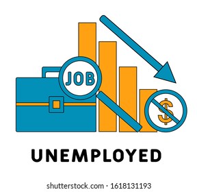 Trendy flat vector Unemployment icon on white background from business collection, vector illustration can be use for web and mobile, eps10
